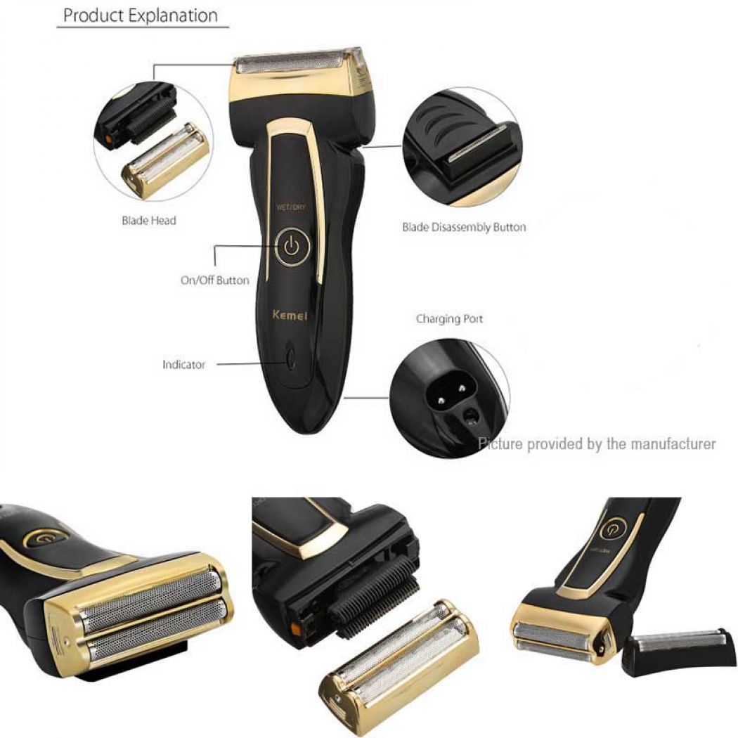 1 Kemei Rechargeable Electric Shaver Razor Trimmer KM858 in Pakistan